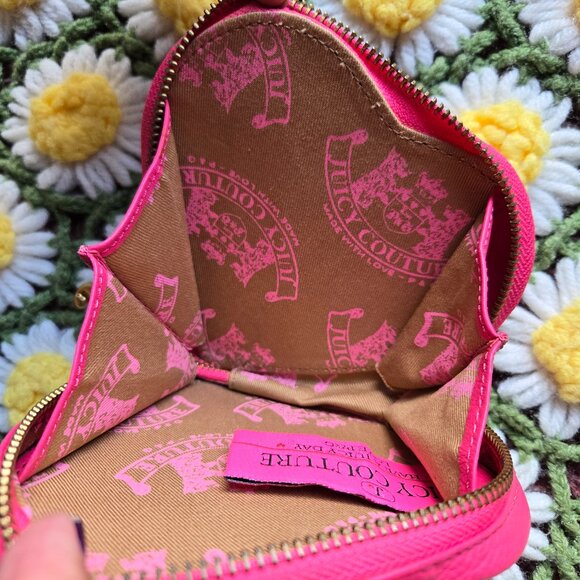 Juicy Couture Pink Leather Small Heart Purse - Picture 14 of 15